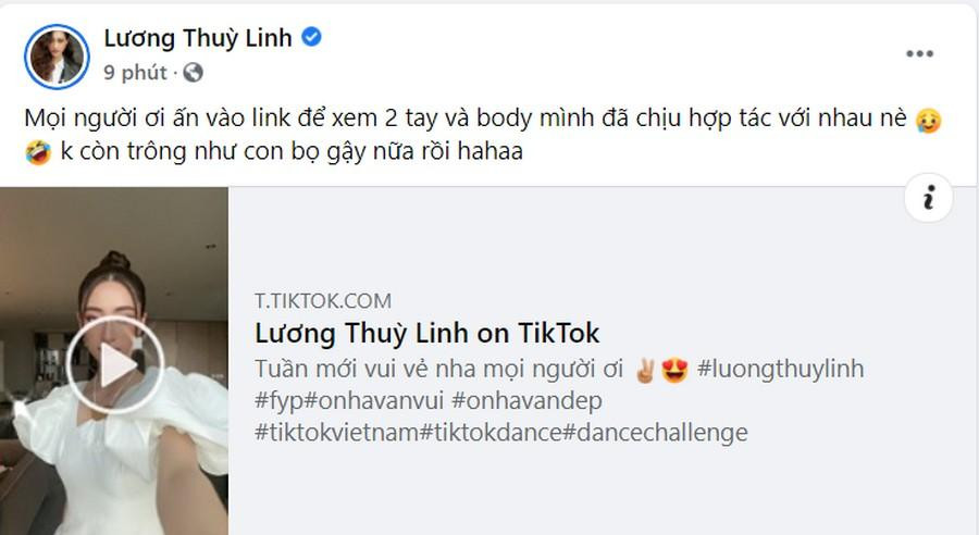 Hoa hậu Lương Thùy Linh chăm chỉ làm clip TikTok trong mùa dịch. Hoa hậu Lương Thùy Linh chăm chỉ làm clip TikTok trong mùa dịch.