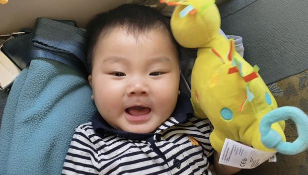 Bé Bo mũm mĩm đáng yêu khi gần 8 tháng tuổi.