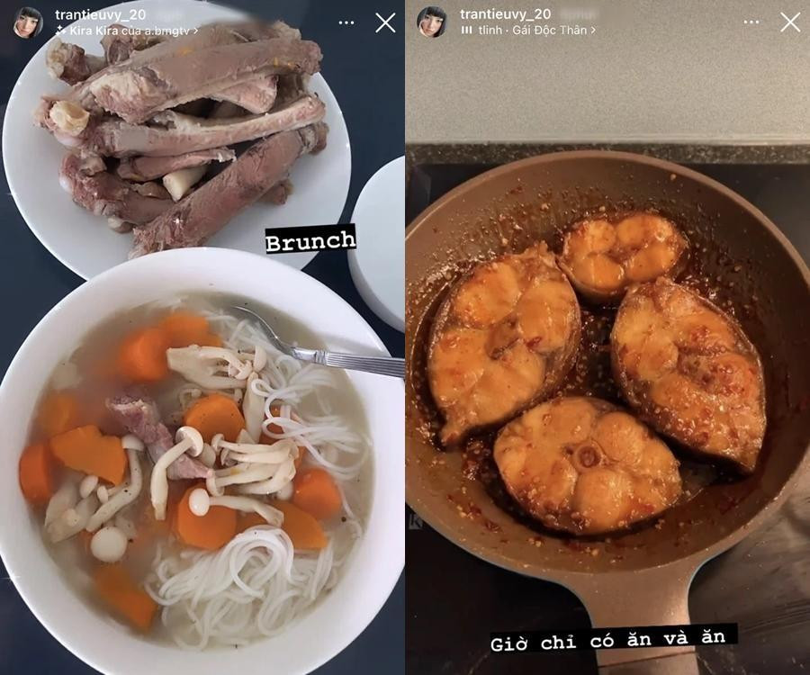 Hoa hậu Tiểu Vy không kém cạnh trong việc bếp núc với món bún sườn và cá kho. Hoa hậu Tiểu Vy không kém cạnh trong việc bếp núc với món bún sườn và cá kho.