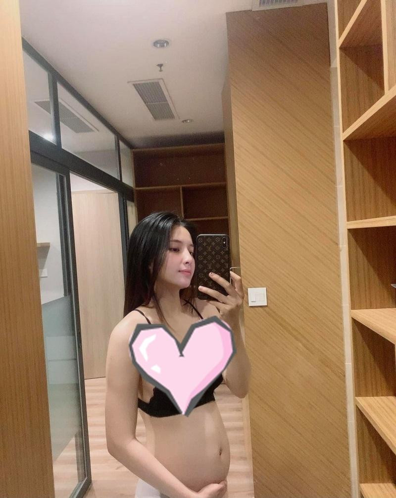 Hình ảnh khi mang bầu được Thiên An đăng tải.