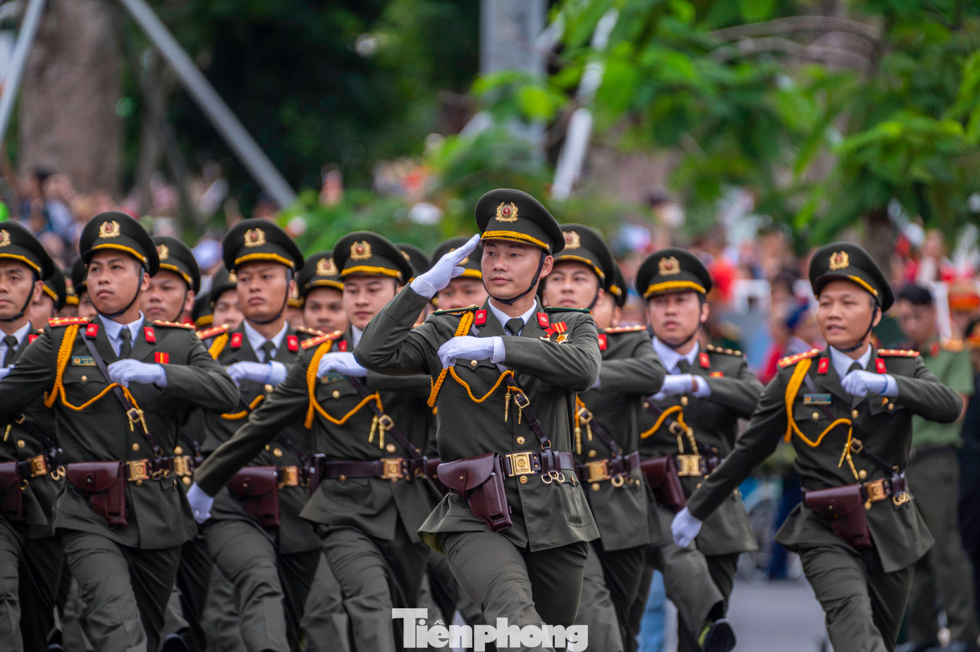 Các khối duyệt đội ngũ thuộc lực lượng Công an nhân dân. Các khối duyệt đội ngũ thuộc lực lượng Công an nhân dân.
