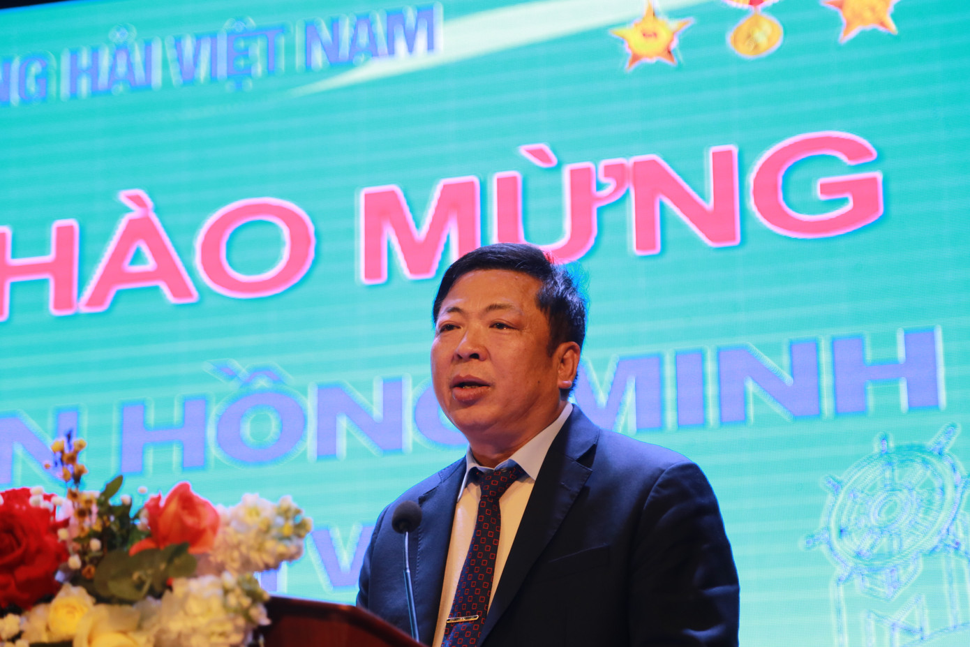 Ông Trần Hồng Minh - Bộ trưởng Bộ GTVT phát biểu tại hội trường Đại học Hàng hải Việt Nam.