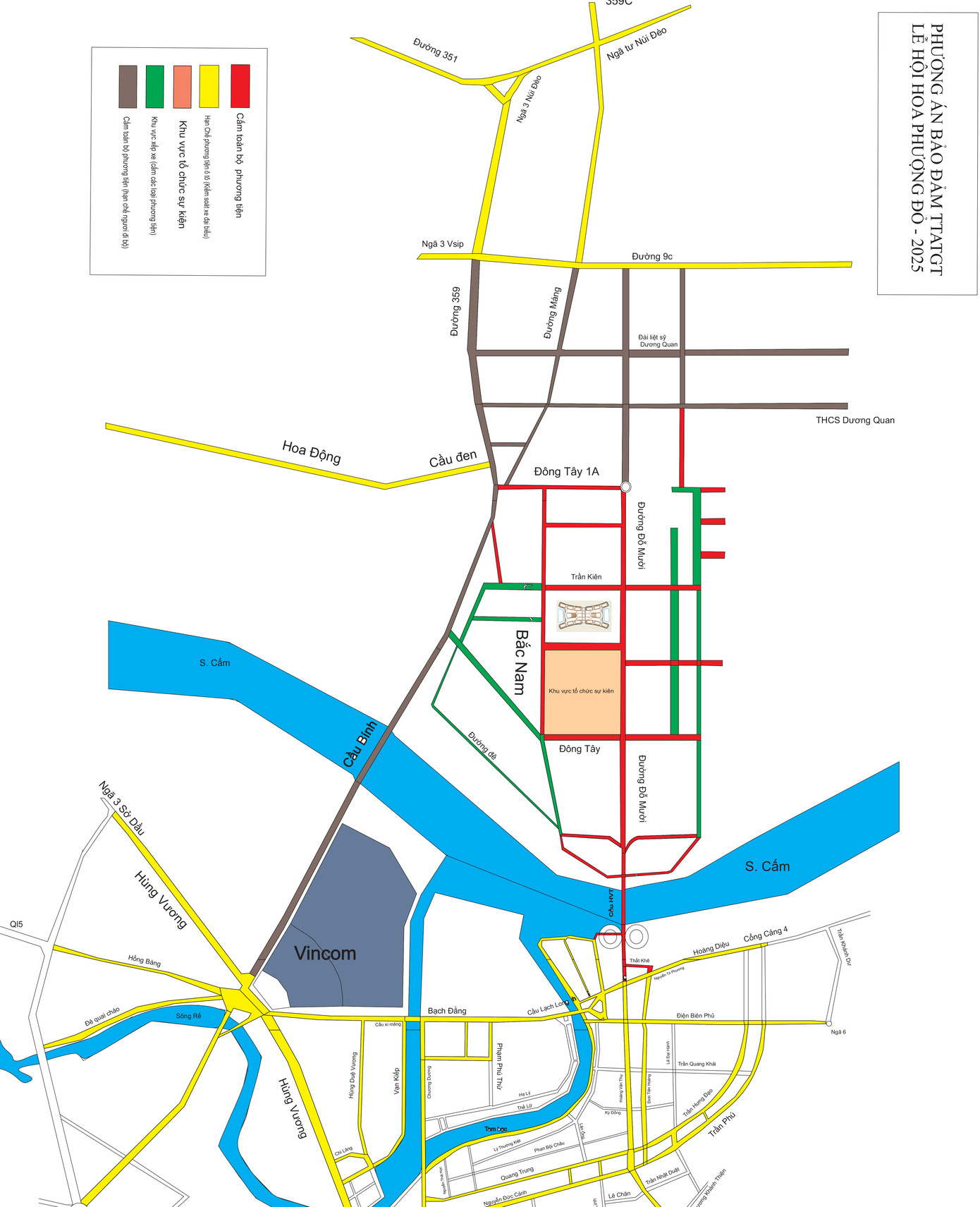 Chi tiết phương án phân luồng giao thông phục vụ khai mạc Lễ hội Hoa Phượng Đỏ 2025.