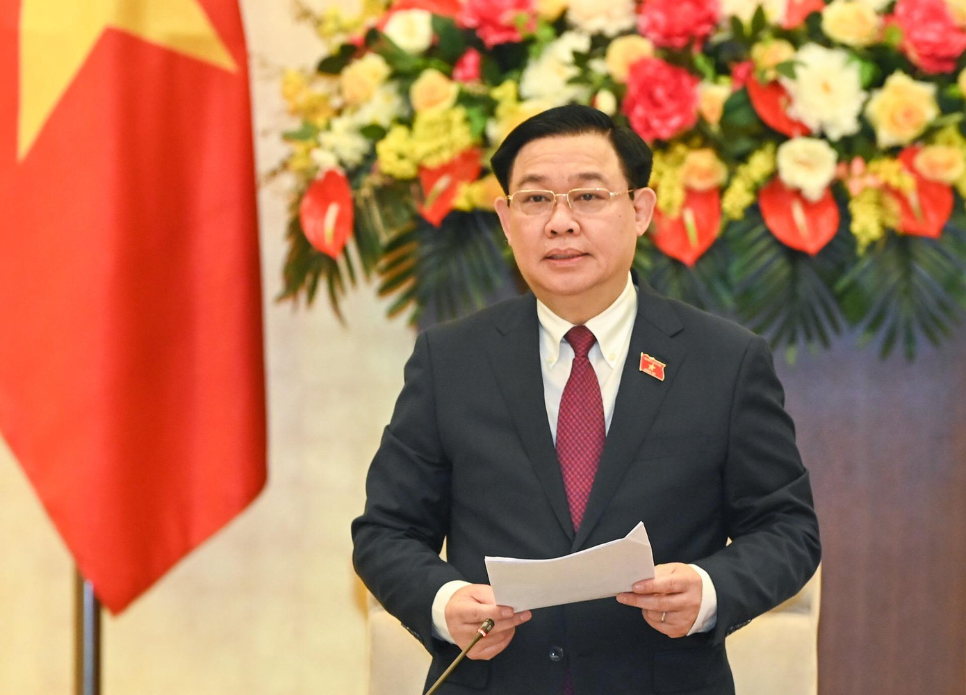 Chủ tịch Quốc hội Vương Đình Huệ phát biểu khai mạc phiên họp Chủ tịch Quốc hội Vương Đình Huệ phát biểu khai mạc phiên họp