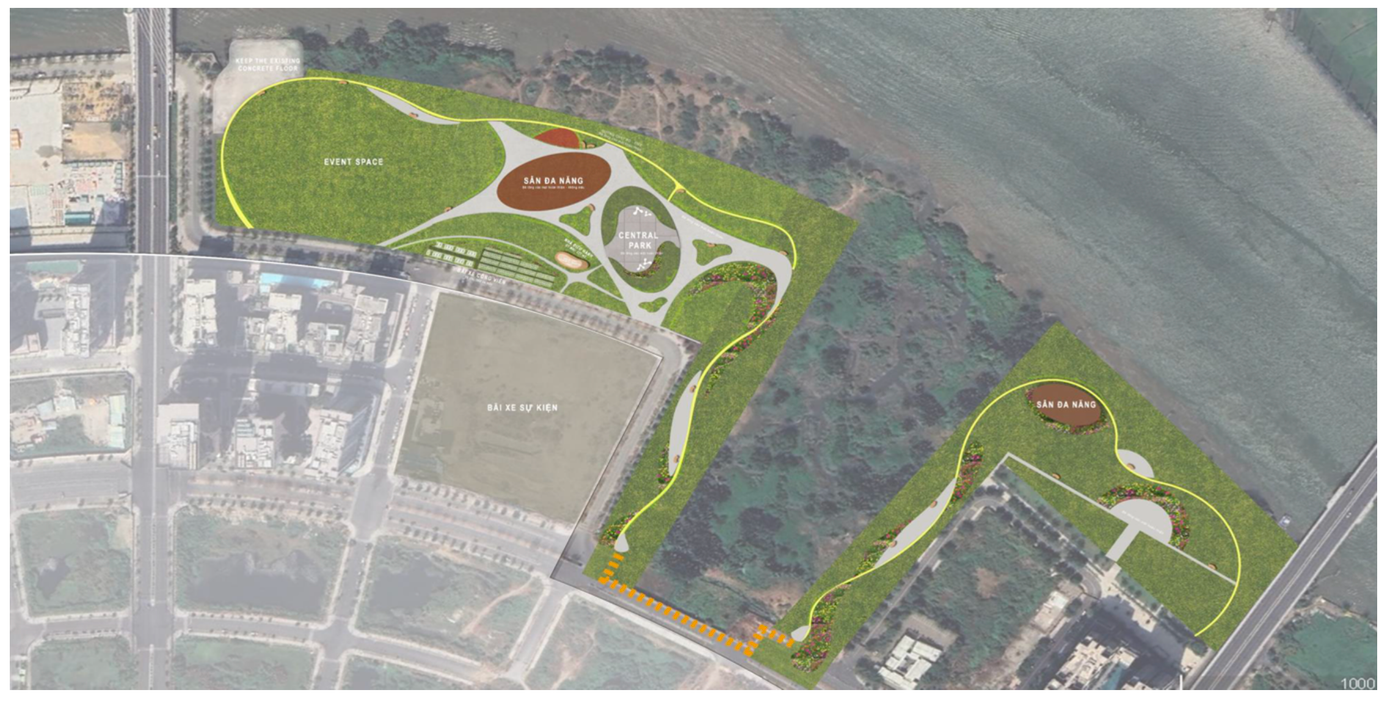 Khu tổ chức các sự kiện: đồng thời cũng là nơi tổ chức các hoạt động ngoài trời, cắm trại, dã ngoại, hoặc trại sáng tác... được bố trí thảm cỏ, trồng cây xanh, hạng mục tiểu cảnh, hệ thống thoát nước, đèn đường chiếu sáng và đèn trang trí... Khu tổ chức các sự kiện: đồng thời cũng là nơi tổ chức các hoạt động ngoài trời, cắm trại, dã ngoại, hoặc trại sáng tác... được bố trí thảm cỏ, trồng cây xanh, hạng mục tiểu cảnh, hệ thống thoát nước, đèn đường chiếu sáng và đèn trang trí...