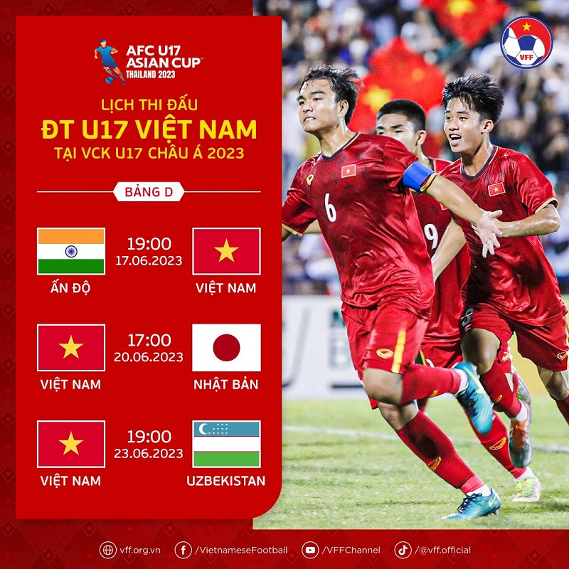 Lịch thi đấu của U17 Việt Nam tại VCK U17 châu Á 2023. Lịch thi đấu của U17 Việt Nam tại VCK U17 châu Á 2023.