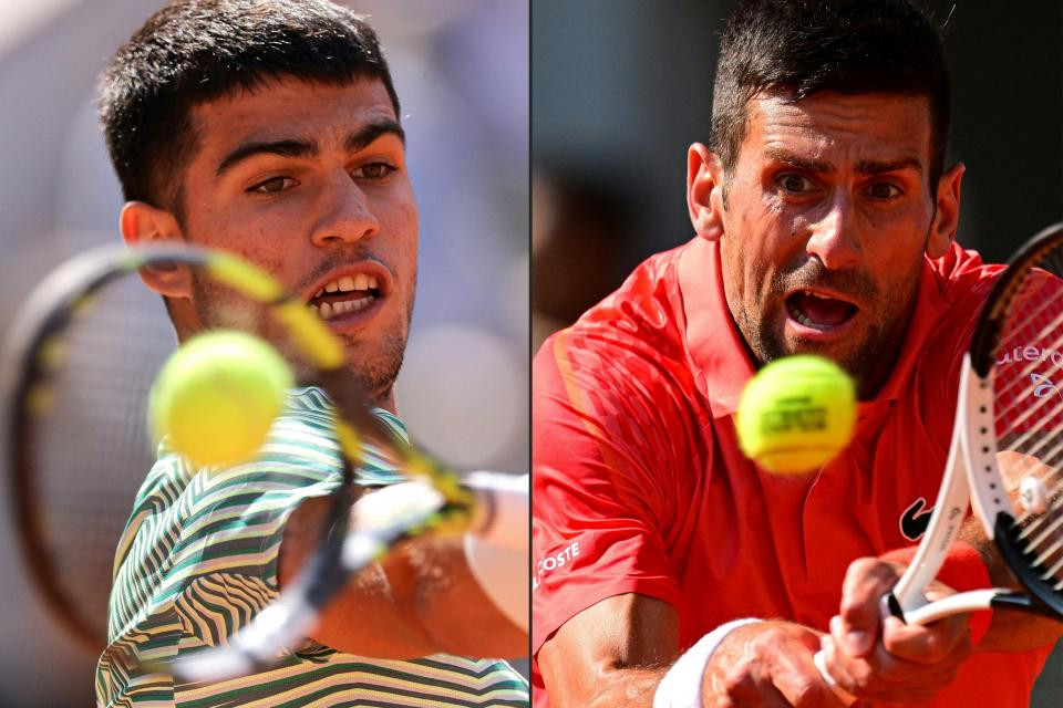 Trận đấu giữa Carlos Alcaraz và Novak Djokovic dự kiến bắt đầu từ 19h45