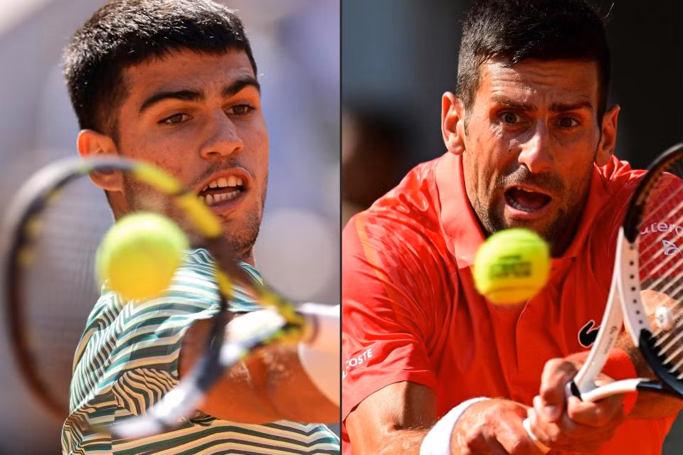 Trận đấu giữa Carlos Alcaraz và Novak Djokovic dự kiến bắt đầu từ 19h45 Trận đấu giữa Carlos Alcaraz và Novak Djokovic dự kiến bắt đầu từ 19h45