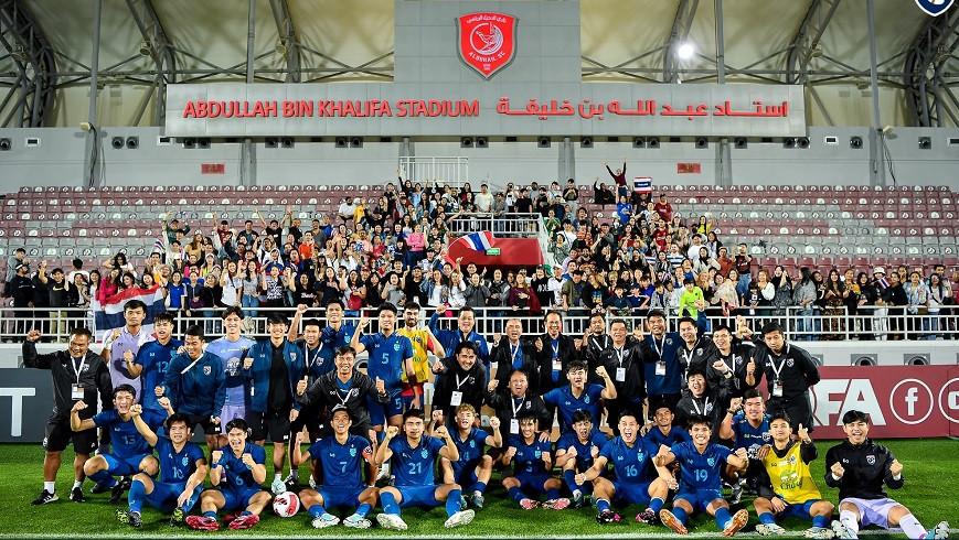 U23 Thái Lan ăn mừng sau chiến thắng