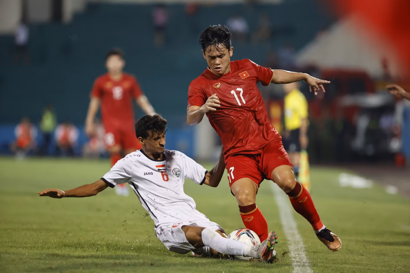 U23 Yemen thi đấu rất tập trung. Ảnh: Như Ý U23 Yemen thi đấu rất tập trung. Ảnh: Như Ý