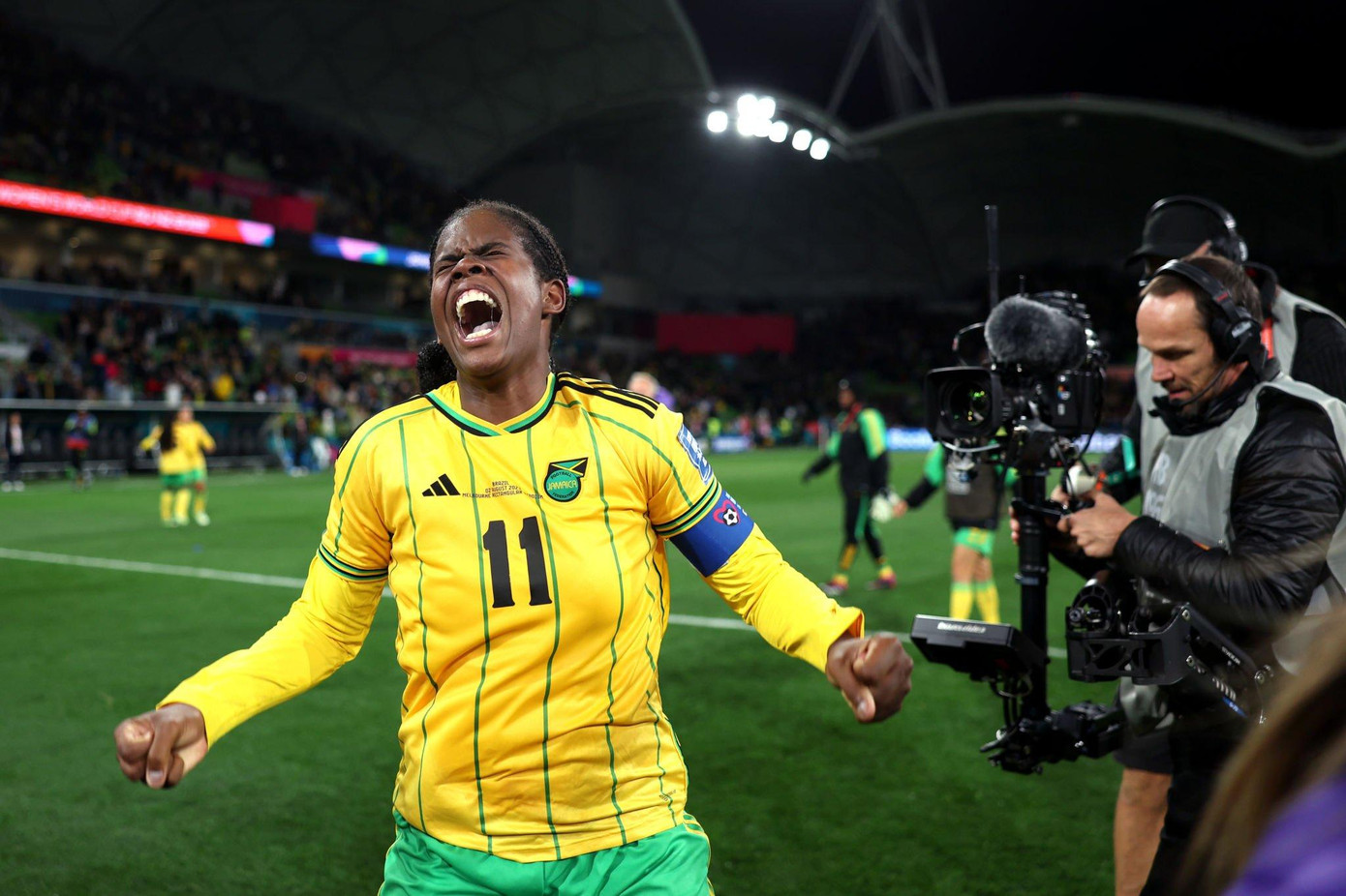 Tuyển nữ Jamaica gây cú sốc lớn khi loại Brazil ở vòng bảng. Ảnh: FIFA