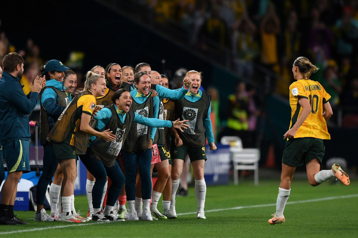 Sam Kerr (đứng thấp nhất) được kỳ vọng sẽ tạo ra khác biệt cho Australia