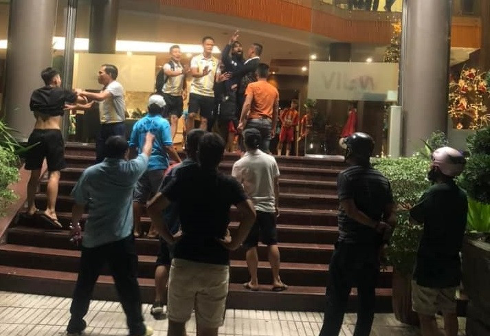 Một số cổ động viên Bình Định tìm đến khách sạn của CLB Thanh Hóa gây gổ