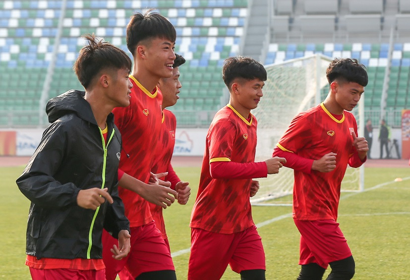 U20 Việt Nam tập luyện trước trận đấu với U20 Qatar - Ảnh: VFF U20 Việt Nam tập luyện trước trận đấu với U20 Qatar - Ảnh: VFF