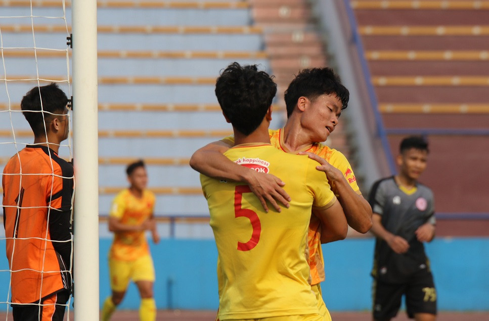 U23 Việt Nam mặc áo vàng ở trận này. Ảnh: VFF