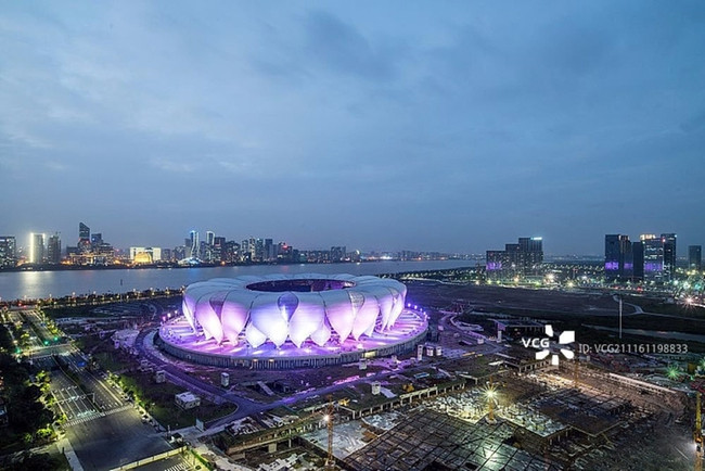 Sân Olympic Hàng Châu sẵn sàng cho lễ khai mạc Sân Olympic Hàng Châu sẵn sàng cho lễ khai mạc