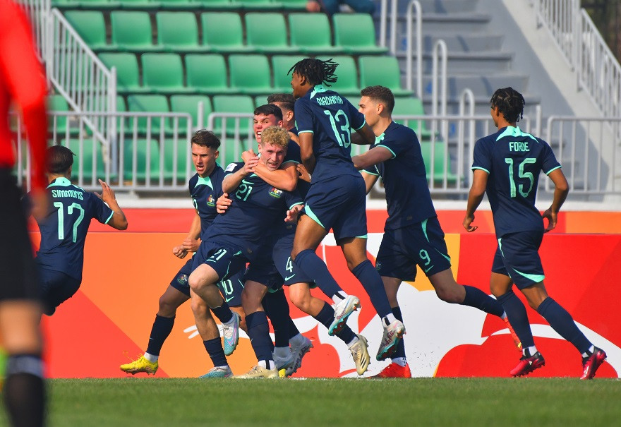 U20 Australia tạo bất ngờ trước U20 Iran. Ảnh: AFC