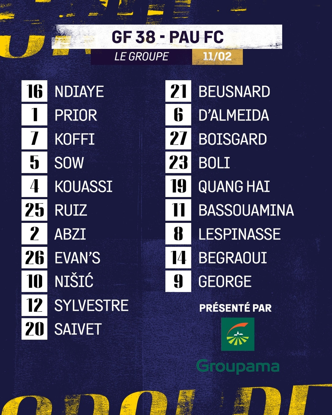 Quang Hải nằm trong danh sách đăng ký ban đầu của Pau FC