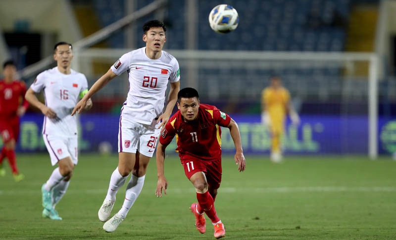 Tuyển Trung Quốc từng thua tuyển Việt Nam vào đầu năm 2022. Ảnh: VFF