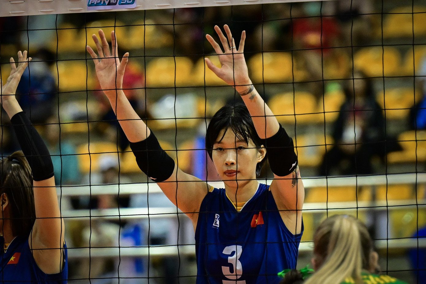 Thanh Thúy và đồng đội làm nên lịch sử ở giải bóng chuyền nữ Vô địch châu Á 2023. Ảnh: AVC