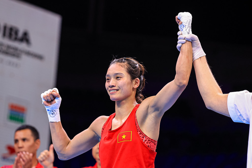 Nguyễn Thị Tâm giành chiến thắng lịch sử ở giải Boxing nữ vô địch thế giới 2023. Ảnh: IBA Nguyễn Thị Tâm giành chiến thắng lịch sử ở giải Boxing nữ vô địch thế giới 2023. Ảnh: IBA