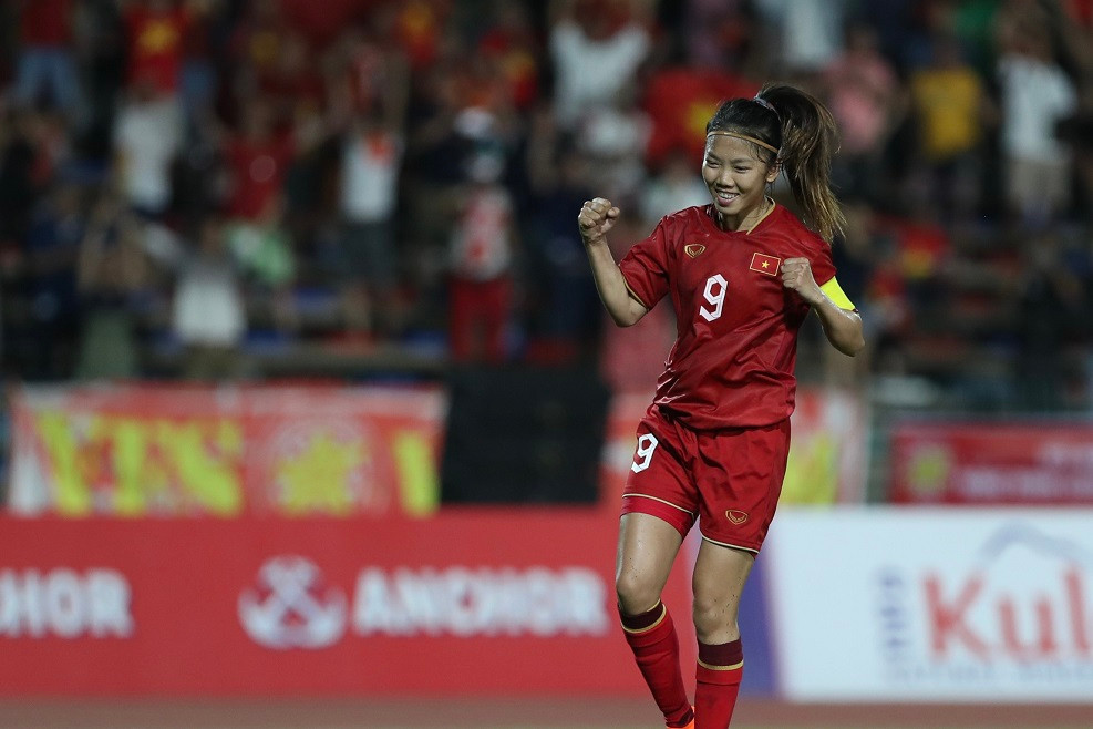 Huỳnh Như ăn mừng bàn thắng ấn định tỷ số. Ảnh: Hữu Phạm Huỳnh Như ăn mừng bàn thắng ấn định tỷ số. Ảnh: Hữu Phạm