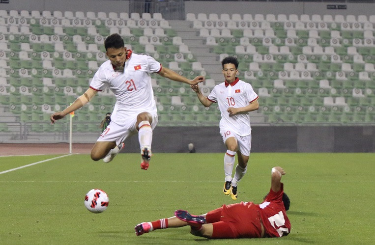 U23 Việt Nam gây thất vọng trong giải đấu đầu tiên dưới thời HLV Troussier. Ảnh: VFF