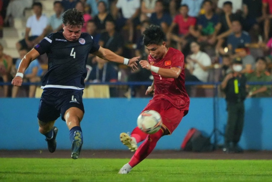 Lối chơi của U23 Việt Nam đang tốt dần lên. Ảnh: Mạnh Thắng