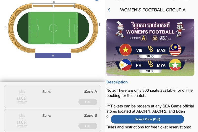 Vé xem trận đấu bóng đá nữ Việt Nam vs Malaysia được phát hết sau 10 phút Vé xem trận đấu bóng đá nữ Việt Nam vs Malaysia được phát hết sau 10 phút