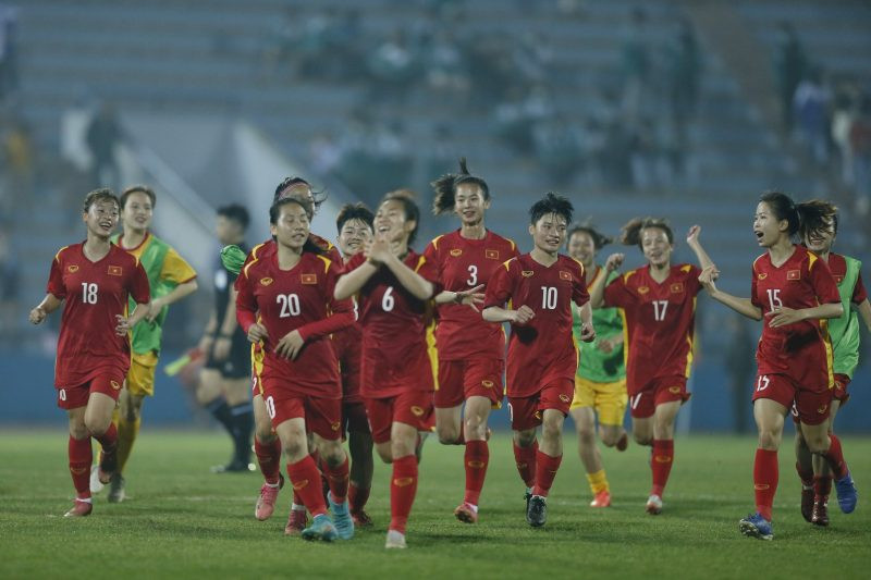U20 nữ Việt Nam ăn mừng chiến thắng ở vòng loại thứ nhất. Ảnh: VFF U20 nữ Việt Nam ăn mừng chiến thắng ở vòng loại thứ nhất. Ảnh: VFF