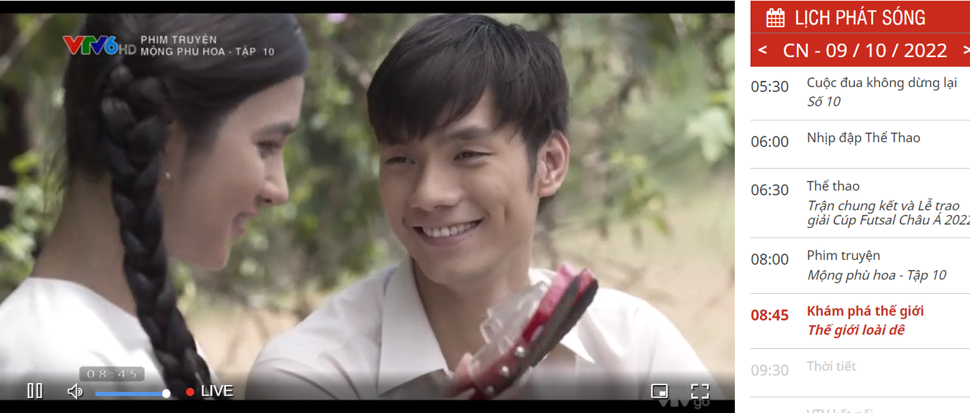 VTV6 phát sóng hết ngày 9/10, dừng phát từ 0h30 ngày 10/10. Ảnh: CMH. VTV6 phát sóng hết ngày 9/10, dừng phát từ 0h30 ngày 10/10. Ảnh: CMH.