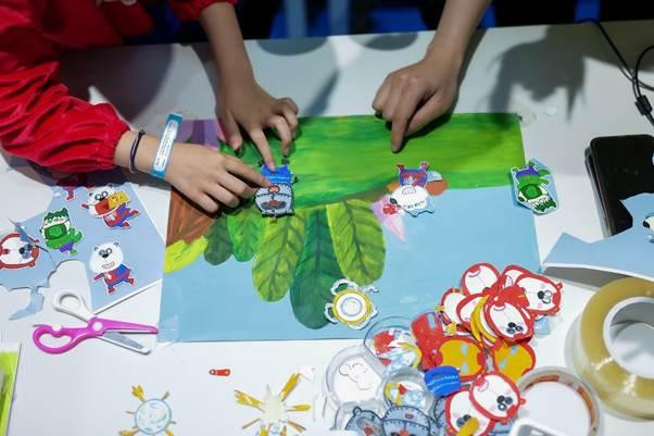 Khu vui chơi Wolfoo có nhiều khu vực trải nghiệm thú vị cho trẻ.