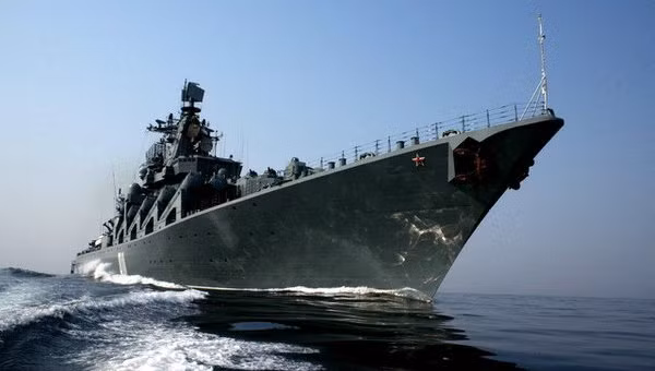 Tàu tuần dương tên lửa Varyang của Nga. Ảnh: Ria