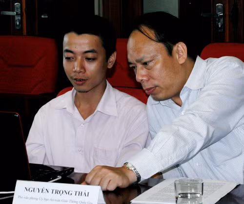 Ông Nguyễn Trọng Thái (bên phải). Ảnh: Minh Đức. Ông Nguyễn Trọng Thái (bên phải). Ảnh: Minh Đức