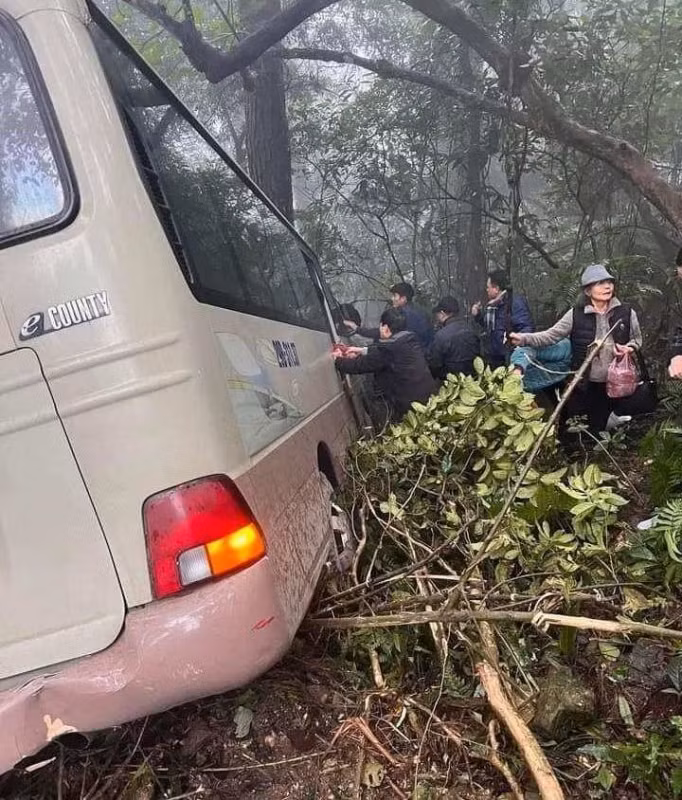 Hiện trường vụ tai nạn.