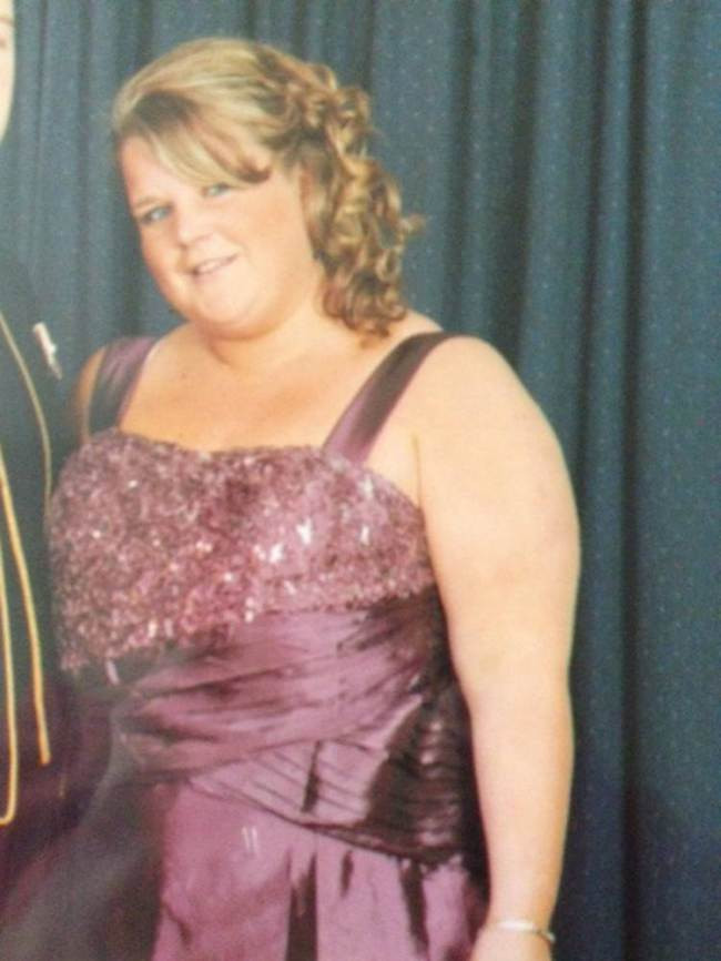 Người vợ trước khi giảm cân . Chị Annika Price trước khi giảm cân