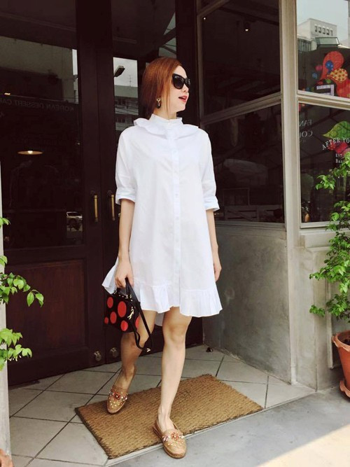 Street style trắng tinh khôi của mỹ nhân Việt ảnh 3