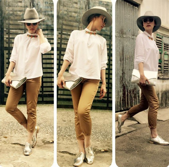 Street style trắng tinh khôi của mỹ nhân Việt ảnh 6