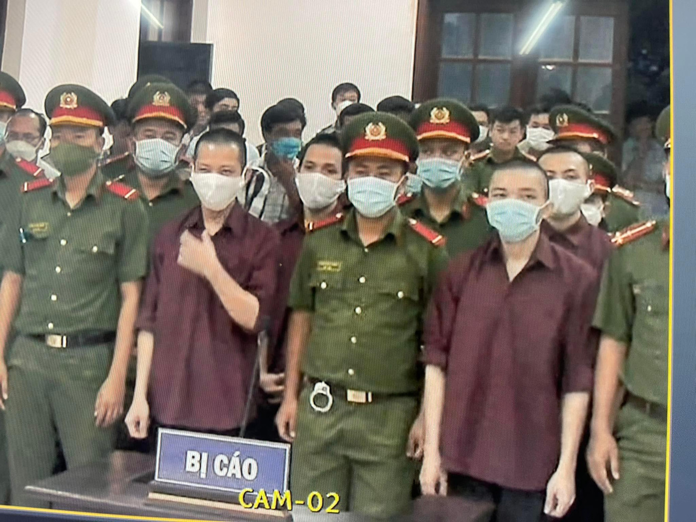 Các bị cáo trong vụ 'Tịnh thất Bồng Lai'.