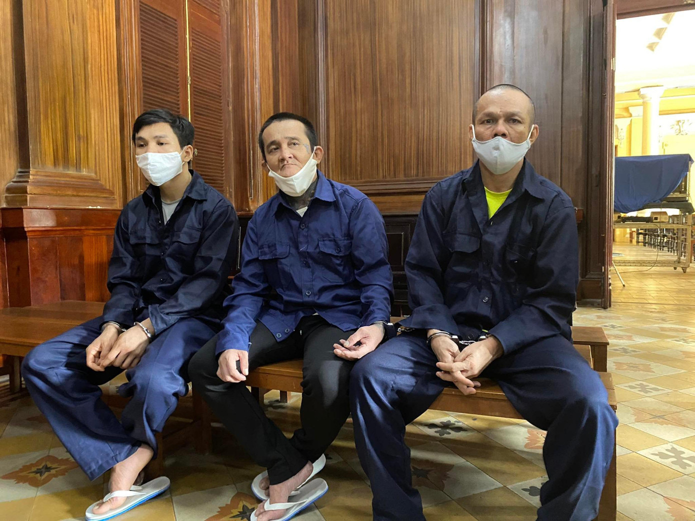 Các bị cáo tại phiên tòa ngày 8/9.