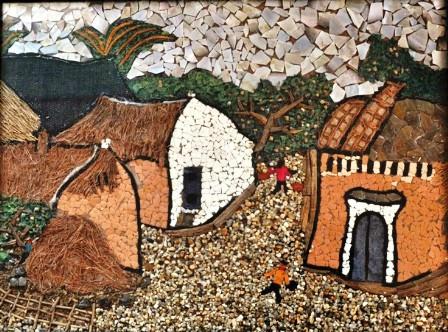 Bức tranh làng quê Việt Nam của Quang làm.