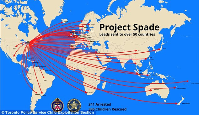 Cảnh sát Canada cho biết Spade là dự án khiêu dâm lớn nhất họ từng thấy