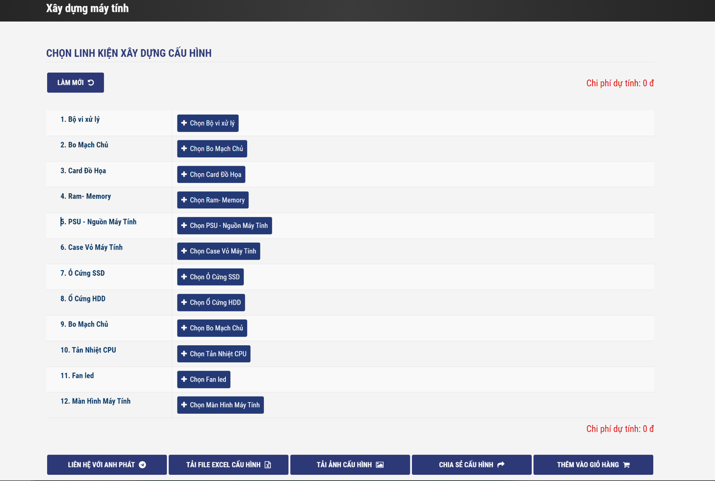 Bạn có thể tự build PC hoặc với sự tư vấn của Tin học Anh Phát