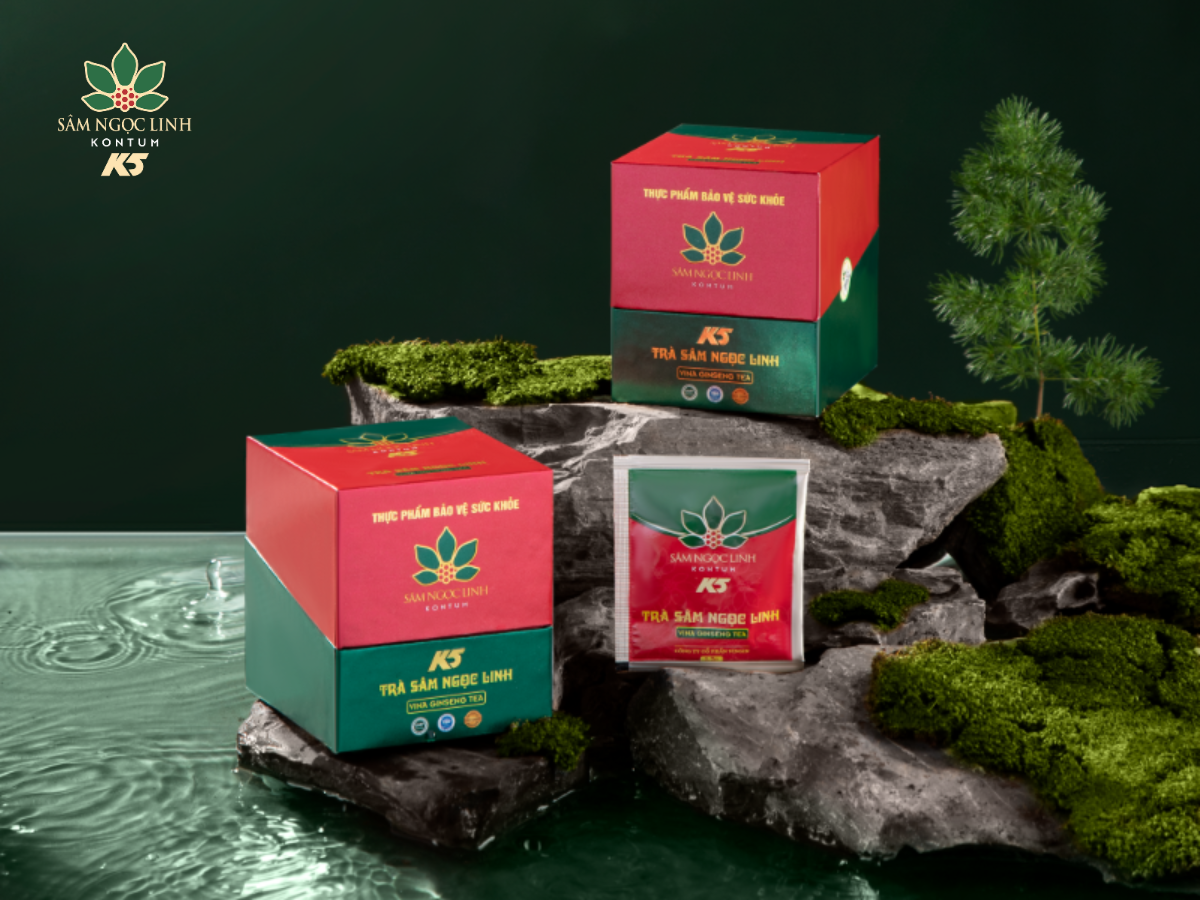 K5 Trà Sâm Ngọc Linh là loại trà chiết xuất từ các thành phần thảo dược lành tính tốt cho sức khỏe con người.