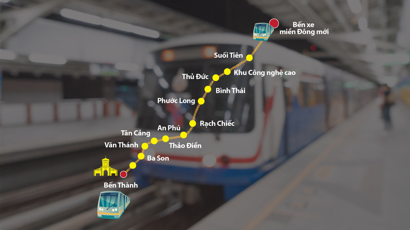 Vinhomes Golden River cũng là dự án duy nhất sở hữu ga Ba Son (thuộc tuyến metro Bến Thành - Suối Tiên)