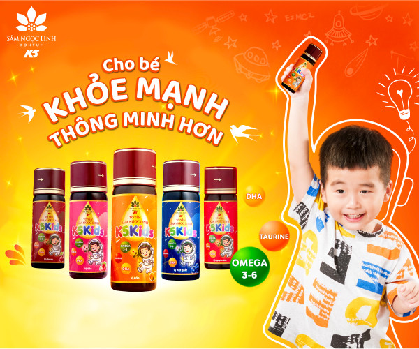 Tổ yến Sâm Ngọc Linh K5 Kids giúp bé yêu thêm khỏe mạnh và thông minh.