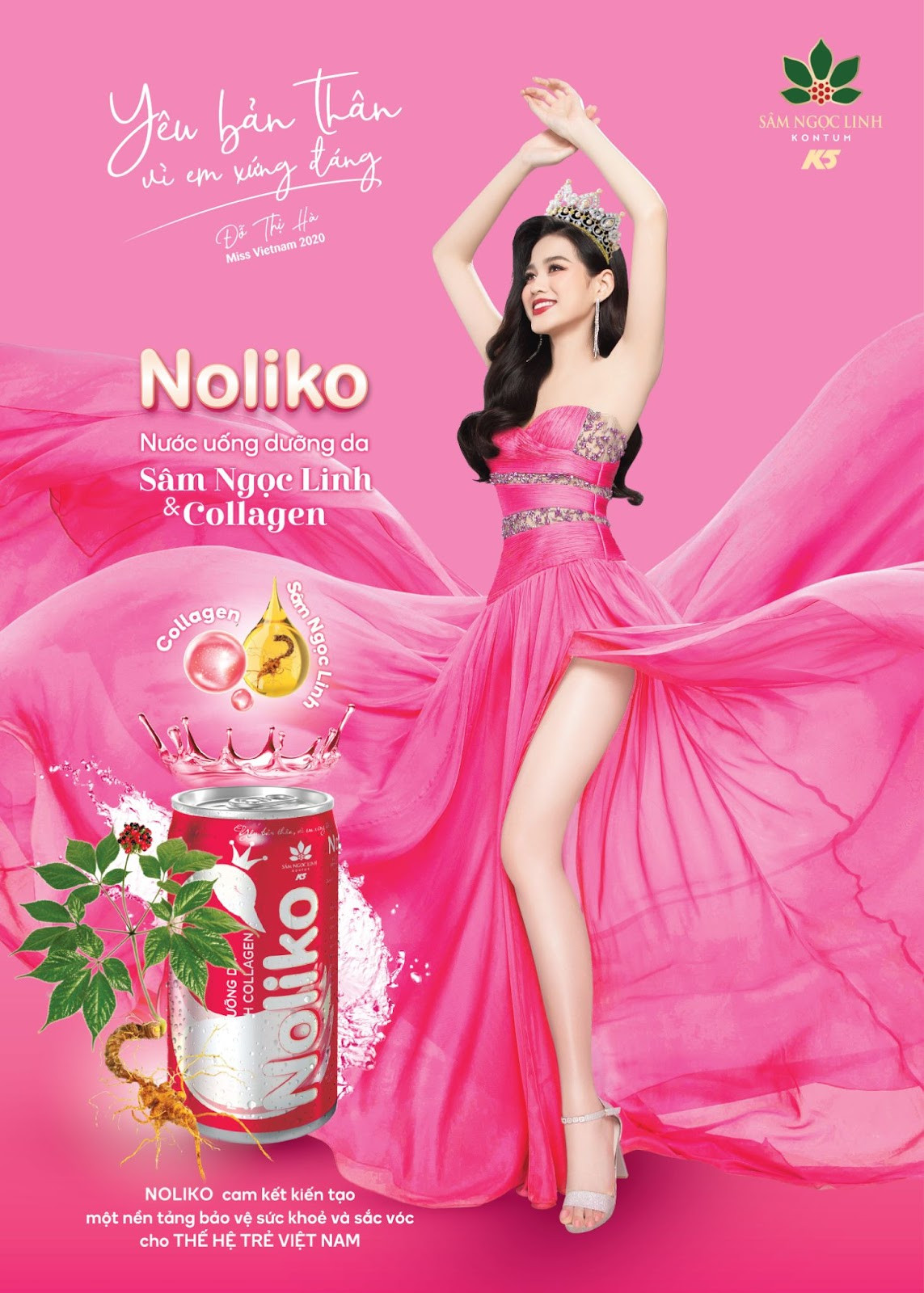 Noliko - Nước uống dưỡng da thế hệ mới từ Sâm Ngọc Linh và Collagen.