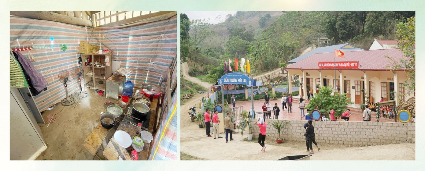 Trường Pưa Lai trước và sau khi nâng cấp