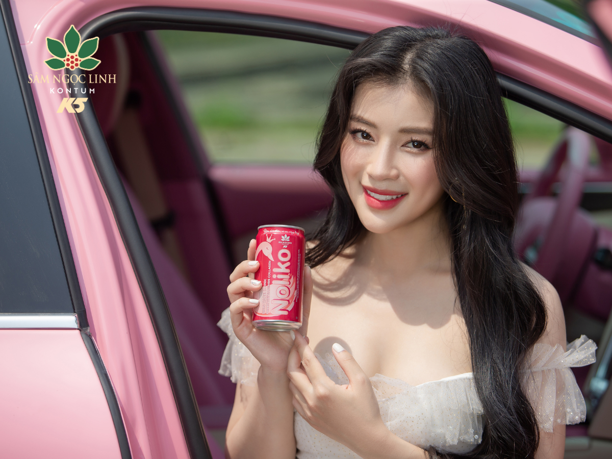 Nước uống dưỡng da Sâm Ngọc Linh Collagen Noliko mang lại vẻ đẹp rạng ngời cho phụ nữ.