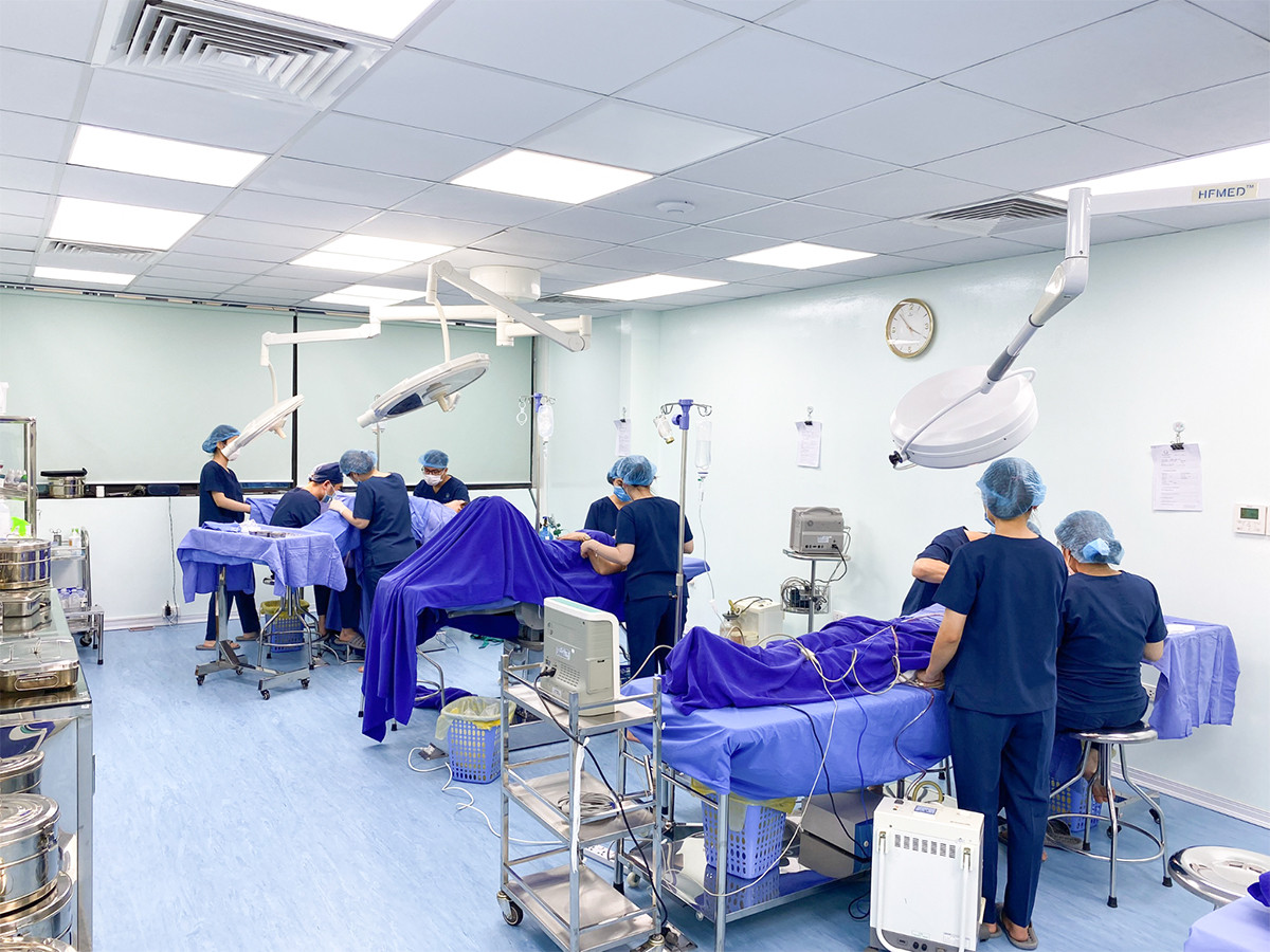 Phòng phẫu thuật vô khuẩn 1 chiều của Thẩm mỹ VQ Phòng phẫu thuật vô khuẩn 1 chiều của Thẩm mỹ VQ